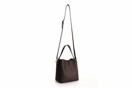 Lucky Bees Bolso de mano cubo 328 v2 Marrón Bolso de polipiel para mujer Accesorio de moda elegante
